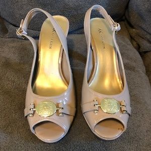 Anne Klein iFlex Sling back Nude Heels